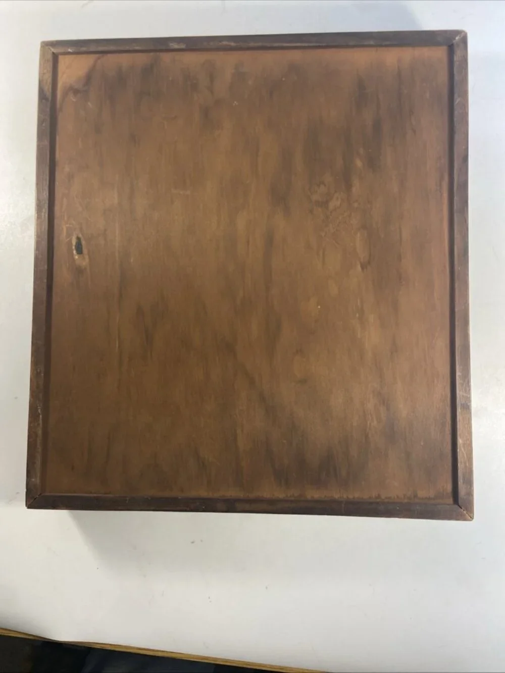 Vintage Wooden Serving Tray 12.5 x 13.75 Hand Painted Floral Scalloped Edges